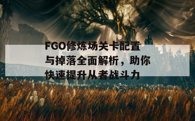 FGO修炼场关卡配置与掉落全面解析，助你快速提升从者战斗力