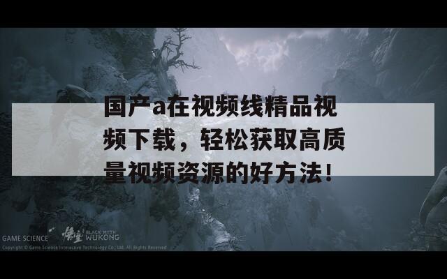 国产a在视频线精品视频下载，轻松获取高质量视频资源的好方法！