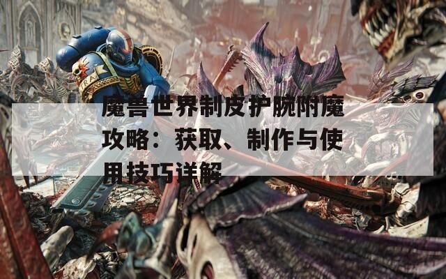 魔兽世界制皮护腕附魔攻略：获取、制作与使用技巧详解