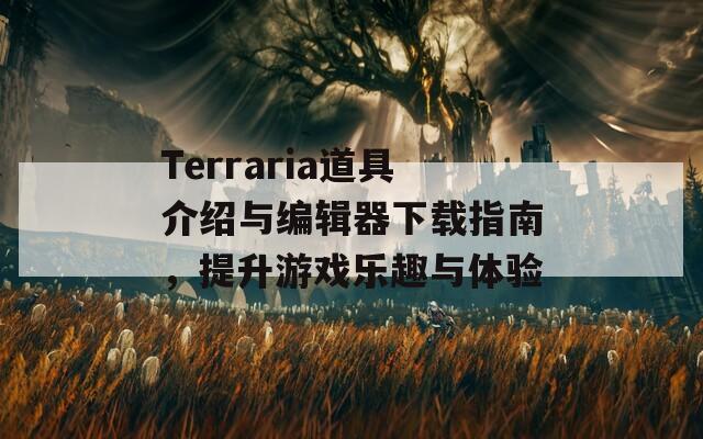 Terraria道具介绍与编辑器下载指南，提升游戏乐趣与体验