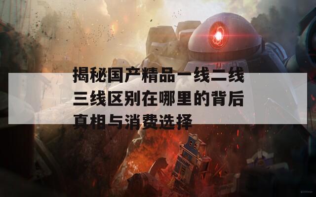 揭秘国产精品一线二线三线区别在哪里的背后真相与消费选择